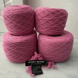 100% Cashmere Yarn PINK Recycled Sweater Upcycled Reclaimed Approx 206 g